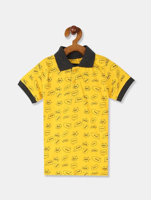 polo neck printed t-shirt - 17840041 - Standard Image - 1