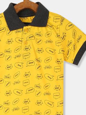 polo neck printed t-shirt - 17840041 - Standard Image - 3