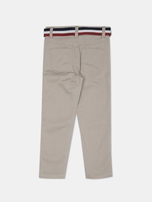 grey solid chinos trouser - 17840101 - Standard Image - 2
