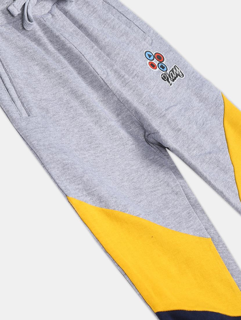 grey color block joggers trouser - 17840115 - Zoom Image - 3