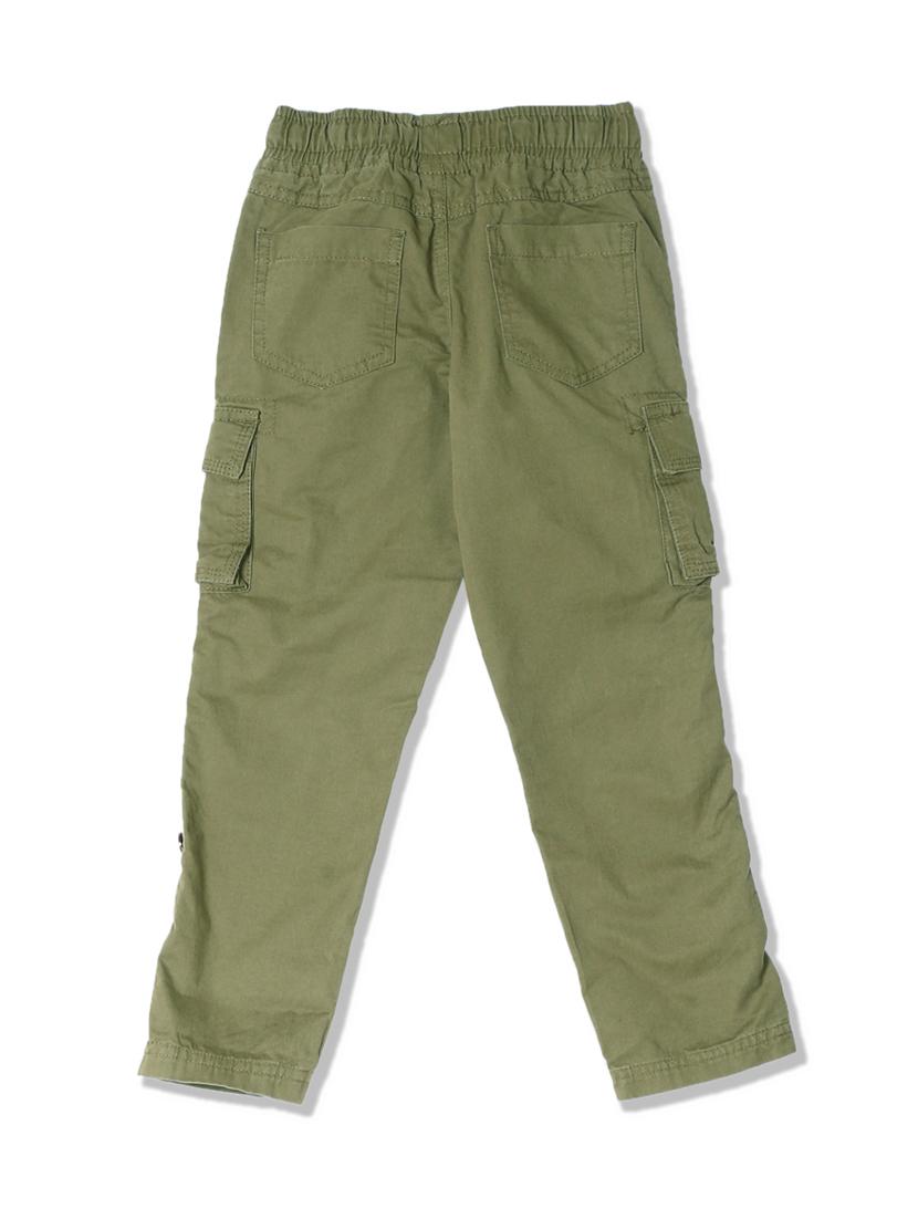 green solid chinos trouser - 17840177 - Zoom Image - 2