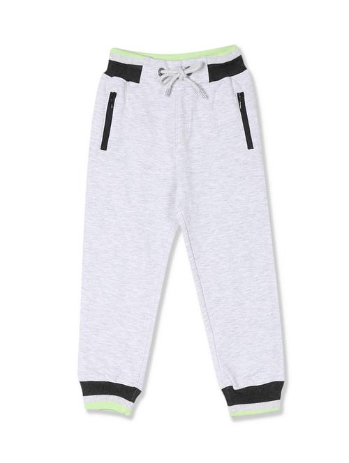 grey solid joggers trouser - 17840185 - Standard Image - 1
