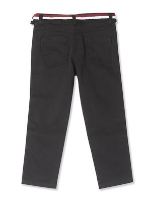 black solid chinos trouser - 17840208 - Standard Image - 2