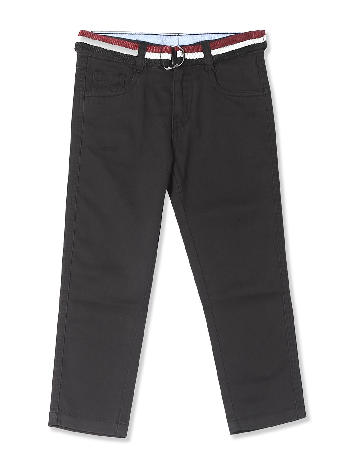 black solid chinos trouser - 17840208 - Zoom Image - 1