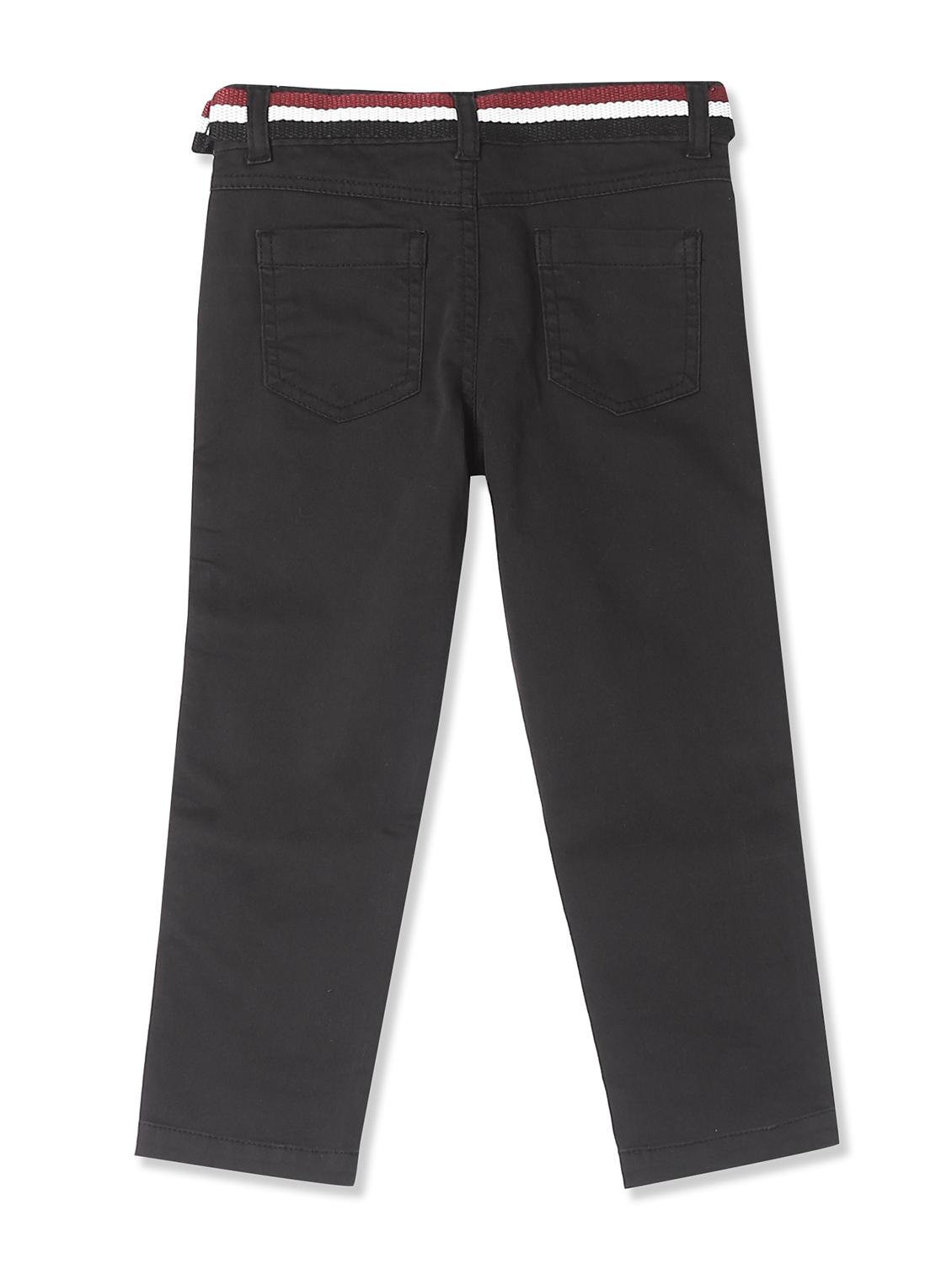 black solid chinos trouser - 17840208 - Zoom Image - 2