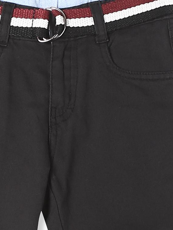 black solid chinos trouser - 17840208 - Zoom Image - 3