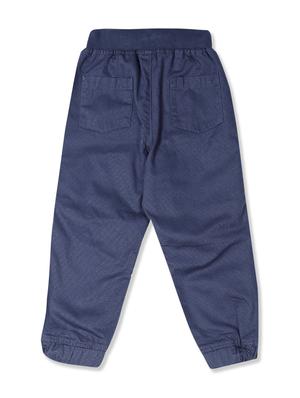 navy blue solid joggers trouser - 17840228 - Standard Image - 2