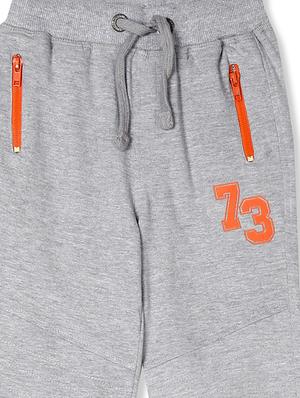 grey solid joggers trouser - 17840244 - Standard Image - 3