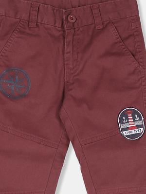 red solid chinos trouser - 17840276 - Standard Image - 3