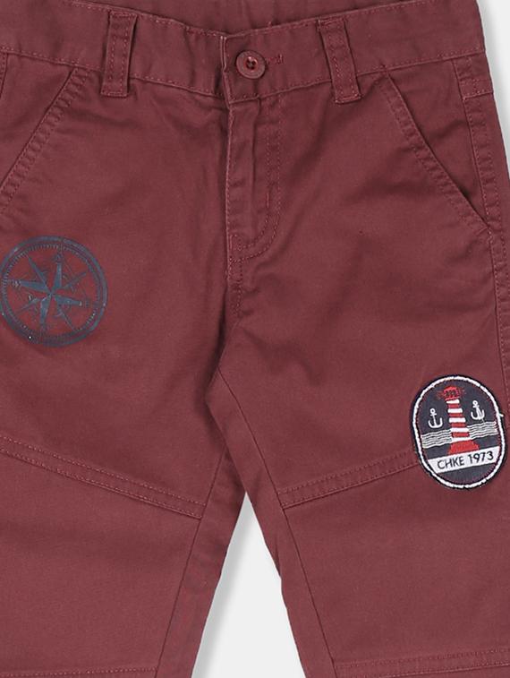 red solid chinos trouser - 17840276 - Zoom Image - 3