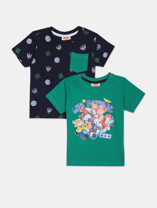 set of 2 round neck graphic t-shirt - 17840292 - Standard Image - 1