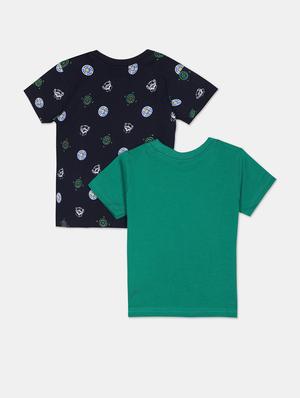 set of 2 round neck graphic t-shirt - 17840292 - Standard Image - 2