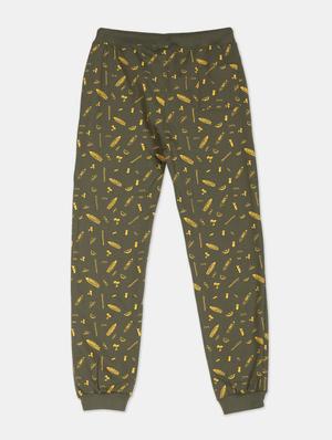 green printed joggers trouser - 17840293 - Standard Image - 2