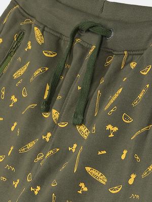 green printed joggers trouser - 17840293 - Standard Image - 3