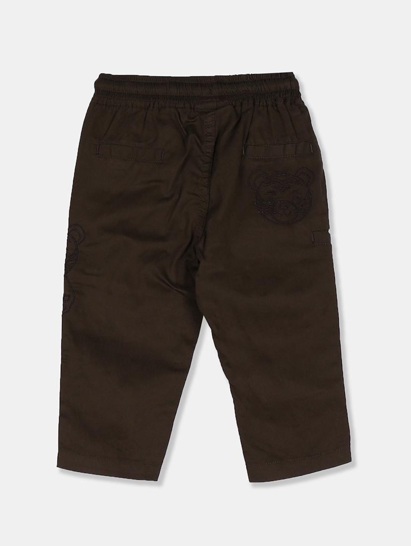brown solid chinos trouser - 17840311 - Zoom Image - 2