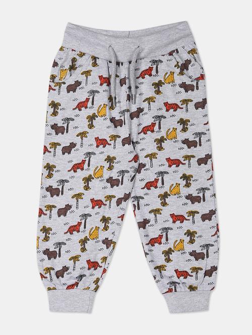 grey printed joggers trouser - 17840348 - Standard Image - 1