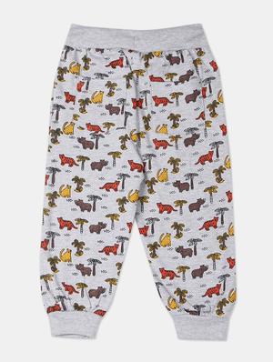 grey printed joggers trouser - 17840348 - Standard Image - 2