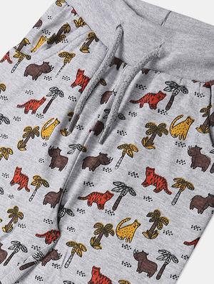 grey printed joggers trouser - 17840348 - Standard Image - 3