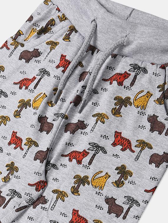 grey printed joggers trouser - 17840348 - Zoom Image - 3