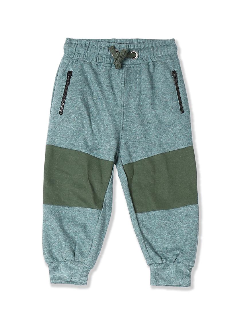 green color block joggers trouser - 17840438 - Zoom Image - 1