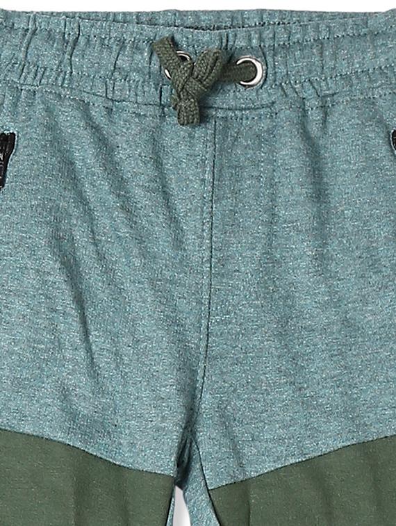 green color block joggers trouser - 17840438 - Zoom Image - 3