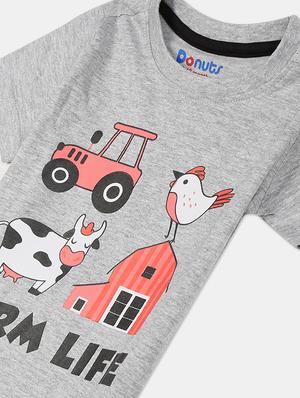 grey printed t-shirt - 17840455 - Standard Image - 3