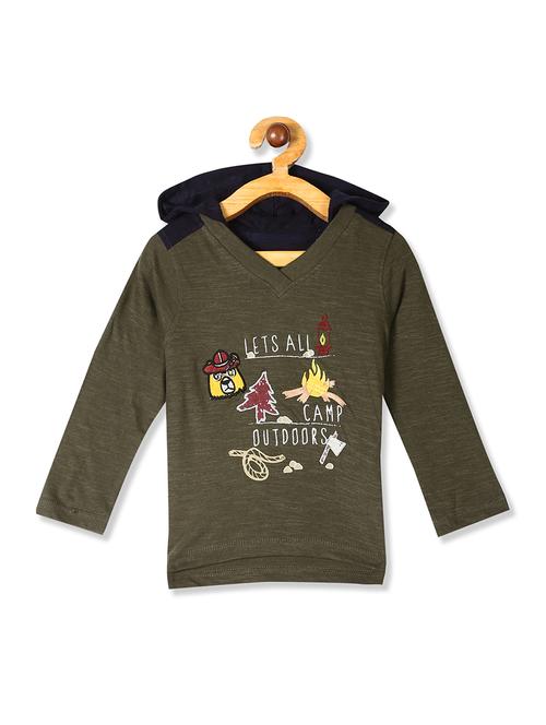 green printed t-shirt - 17840464 - Standard Image - 1