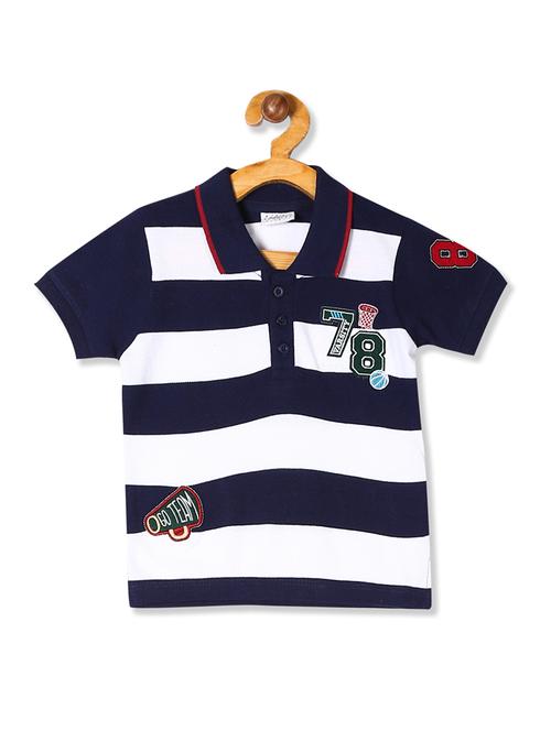 navy blue striped t-shirt - 17840500 - Standard Image - 1
