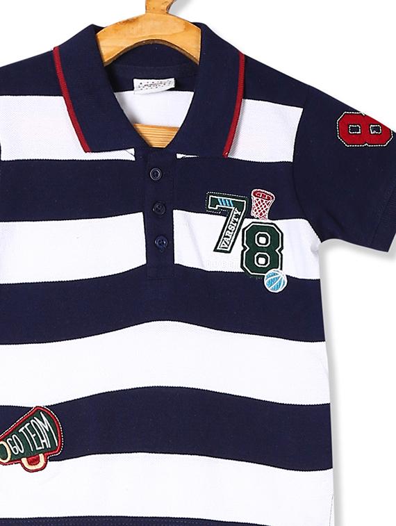 navy blue striped t-shirt - 17840500 - Zoom Image - 3