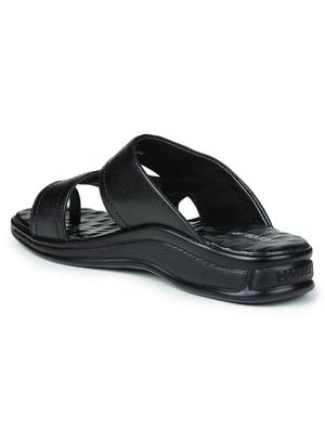 black rubber slip on sandals - 17840593 - Standard Image - 3