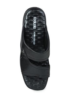 black rubber slip on sandals - 17840593 - Standard Image - 4