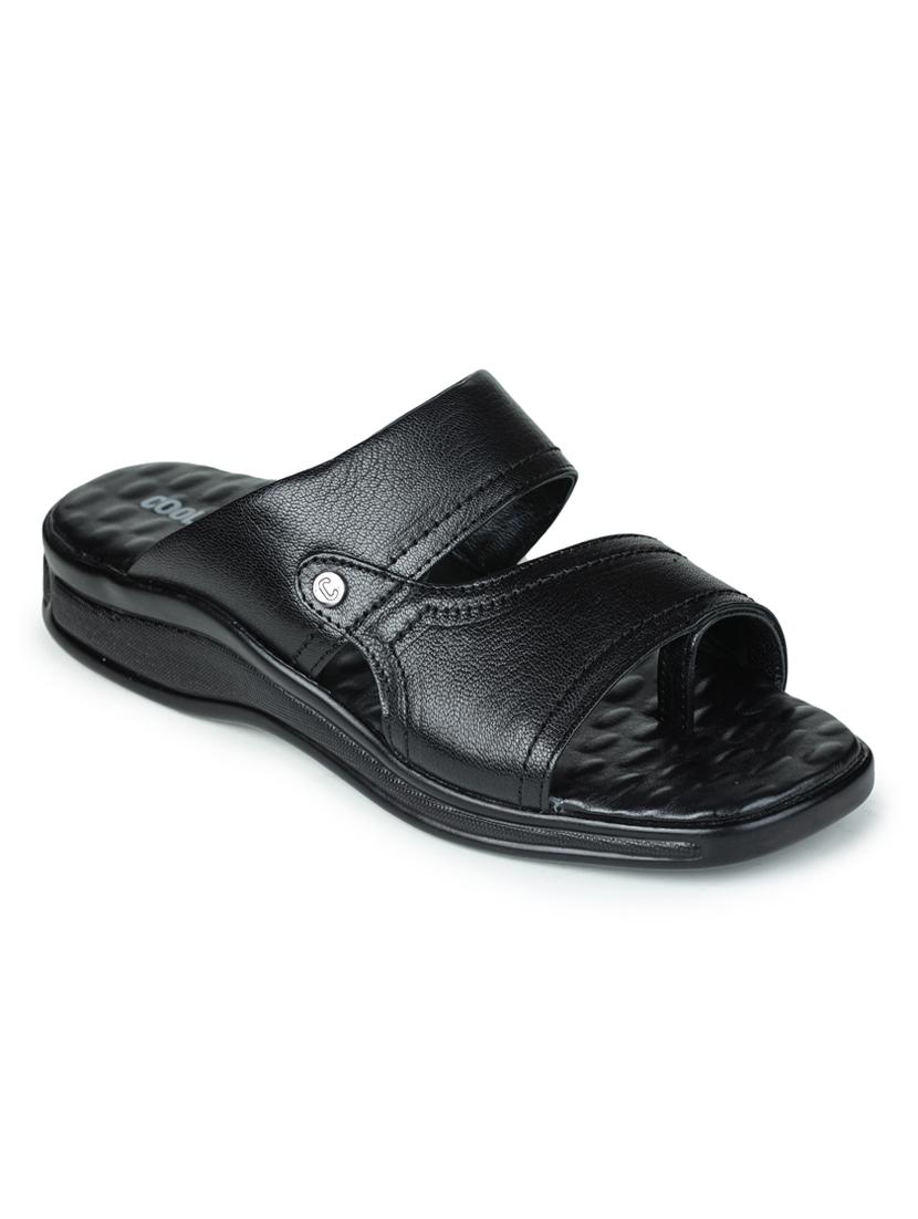 black rubber slip on sandals - 17840593 - Zoom Image - 1
