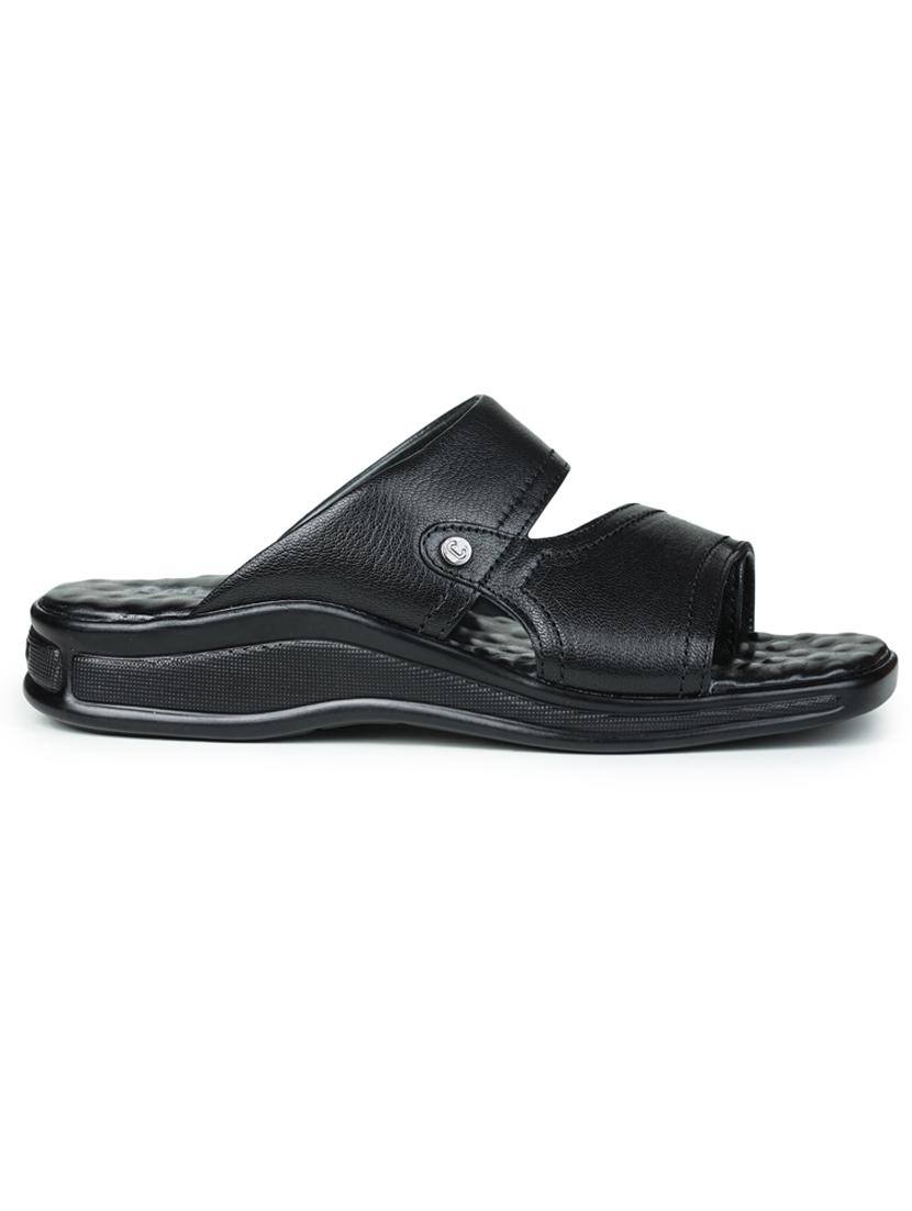 black rubber slip on sandals - 17840593 - Zoom Image - 2