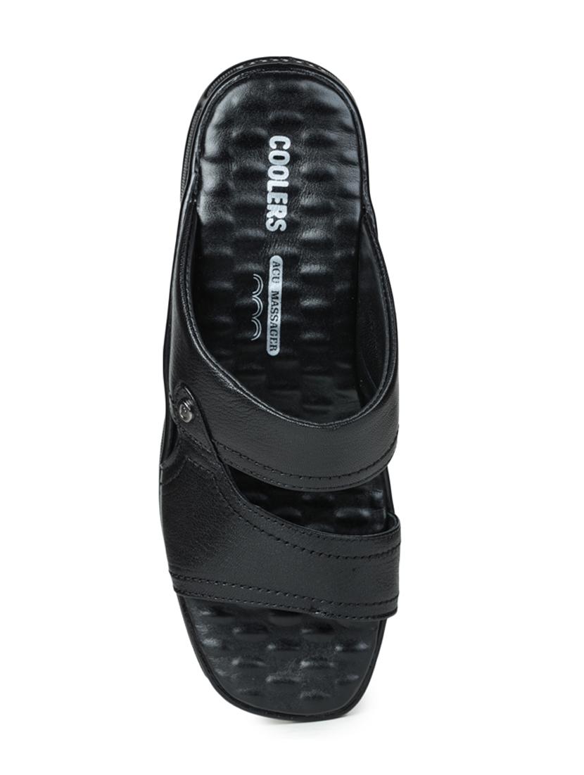 black rubber slip on sandals - 17840593 - Zoom Image - 4