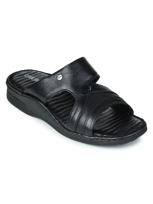 black nubuck leather slip on sandals - 17840616 - Standard Image - 1