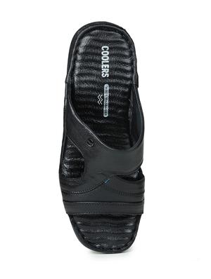 black nubuck leather slip on sandals - 17840616 - Standard Image - 4