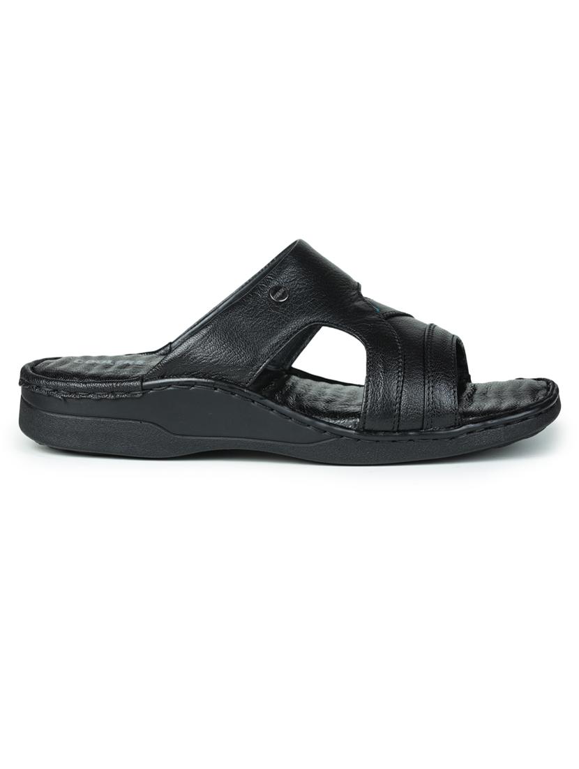 black nubuck leather slip on sandals - 17840616 - Zoom Image - 2
