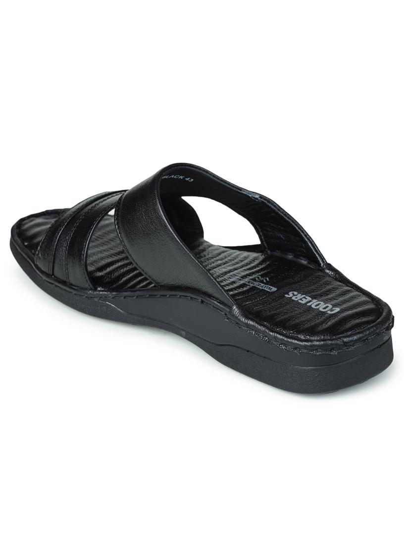 black nubuck leather slip on sandals - 17840616 - Zoom Image - 3
