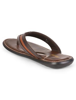 brown pu slip on flip flops - 17840635 - Standard Image - 3