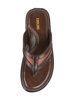 brown pu slip on flip flops - 17840635 - Standard Image - 4