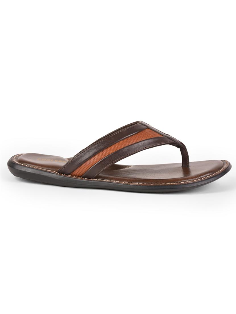 brown pu slip on flip flops - 17840635 - Zoom Image - 2