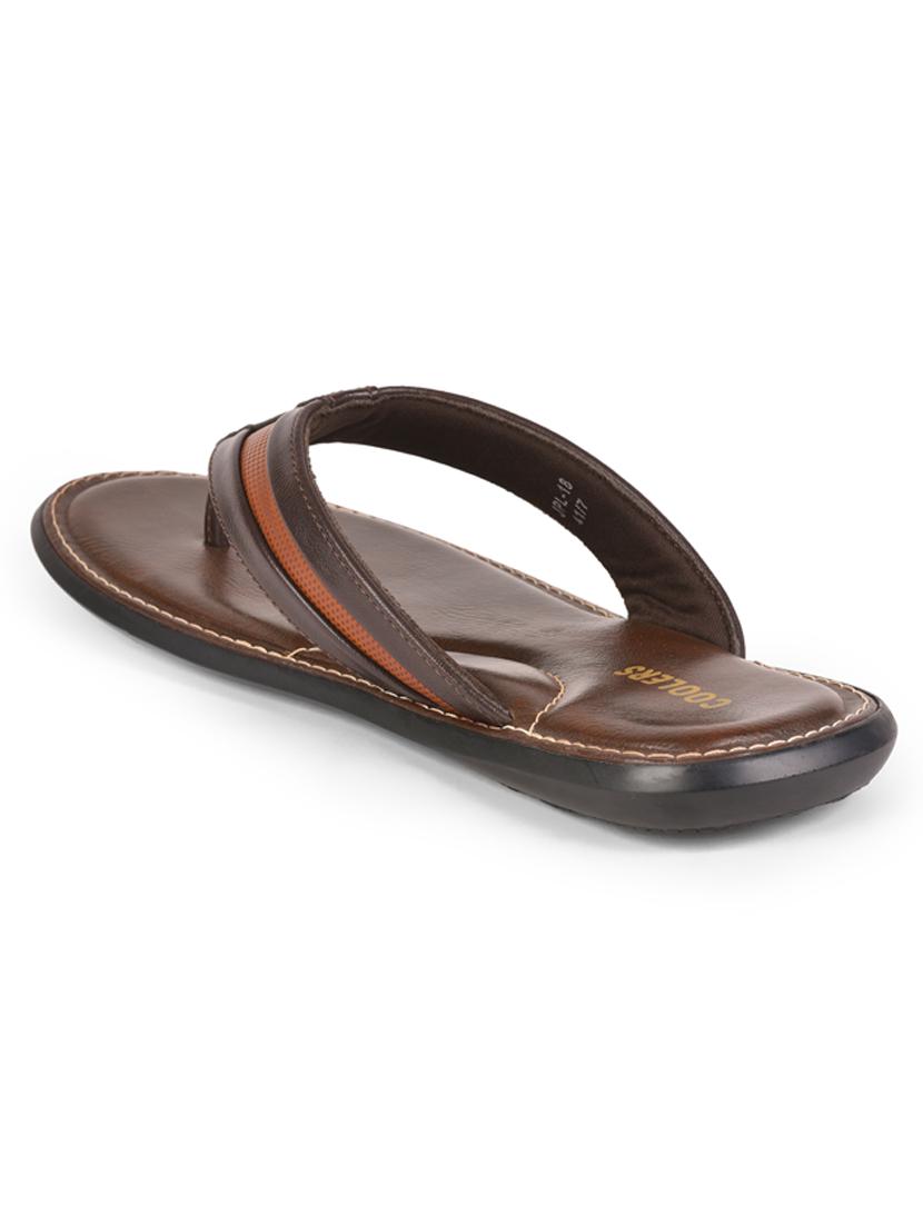 brown pu slip on flip flops - 17840635 - Zoom Image - 3