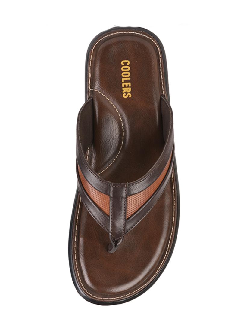 brown pu slip on flip flops - 17840635 - Zoom Image - 4