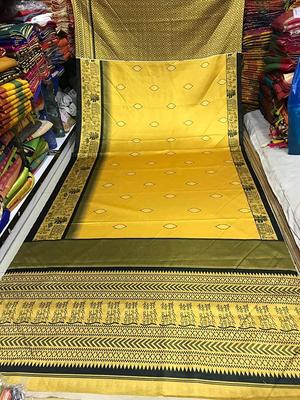 yellow & black color banarasi silk - 17840741 - Standard Image - 5