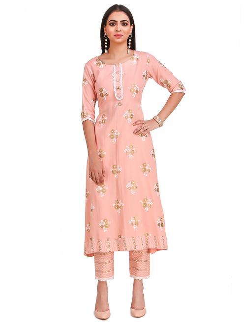 printed kurta pant set - 17840750 - Standard Image - 1