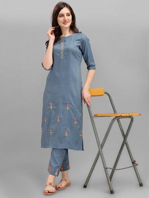 women's embroidered kurta with pants care - 17840798 - Standard Image - 3