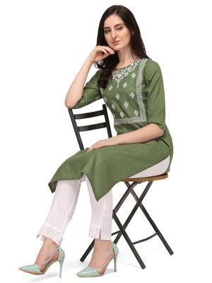 women's embroidered kurta with pants care - 17840825 - Standard Image - 3
