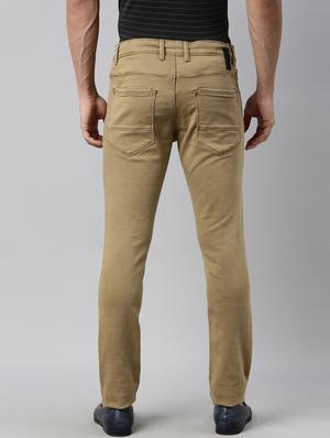 beige plain denim jeans - 17840920 - Standard Image - 3