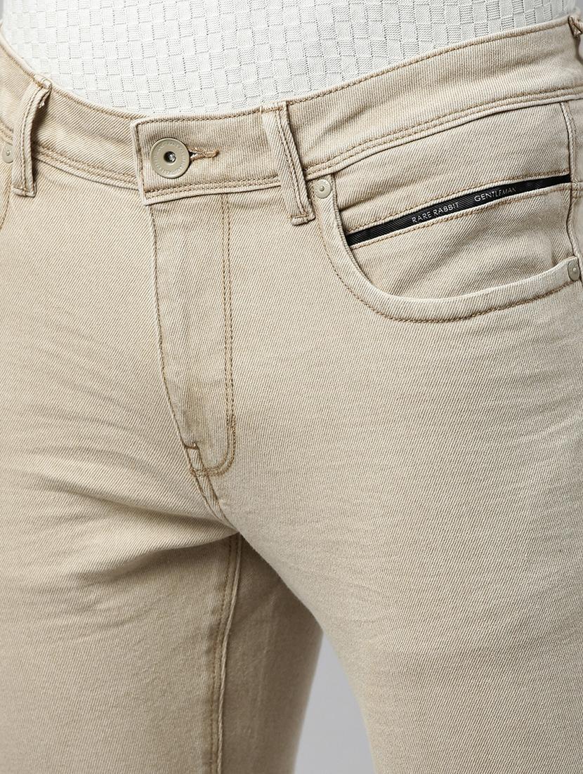 beige plain denim jeans - 17840921 - Zoom Image - 6
