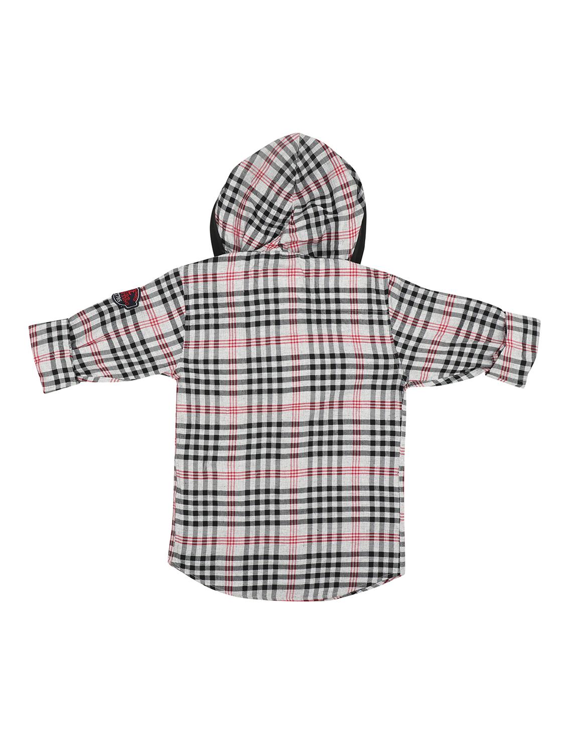 grey checkered shirt with t-shirt - 17841221 - Zoom Image - 3